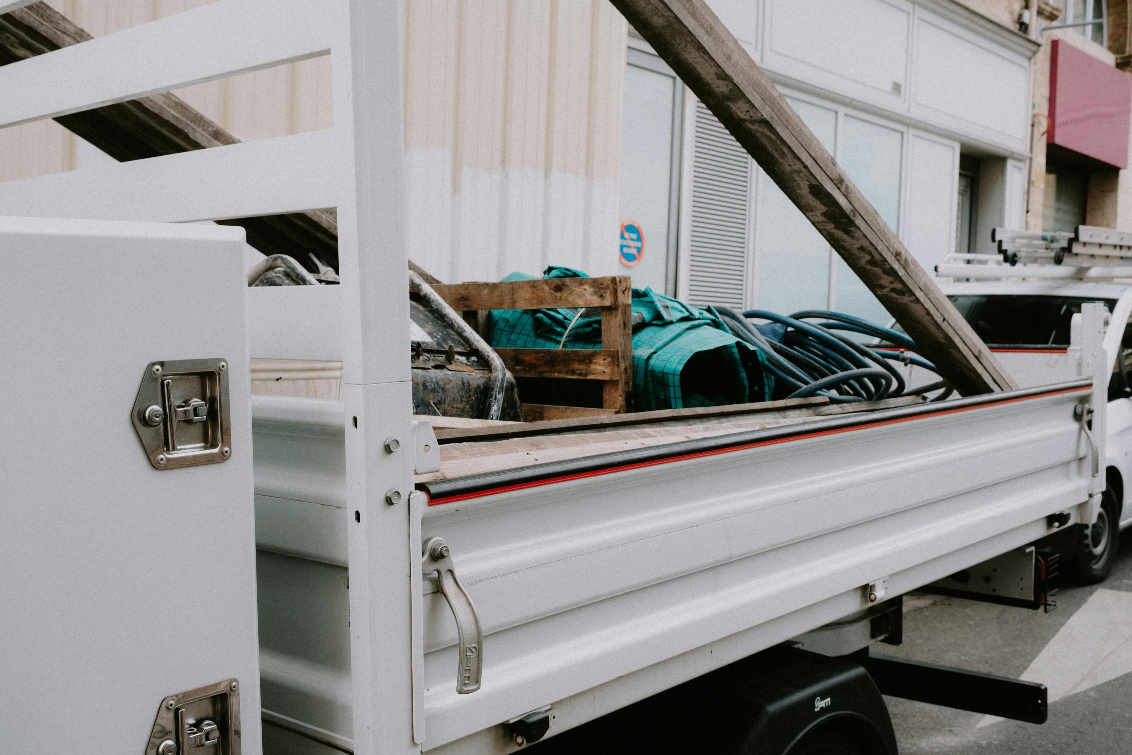 Hauling truck loaded with materials, ready for a Colorado Springs cleanout